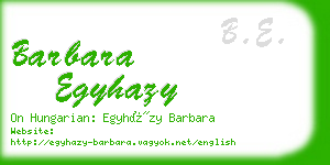 barbara egyhazy business card